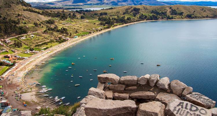 Ancient ruins situated high in the South American mountains